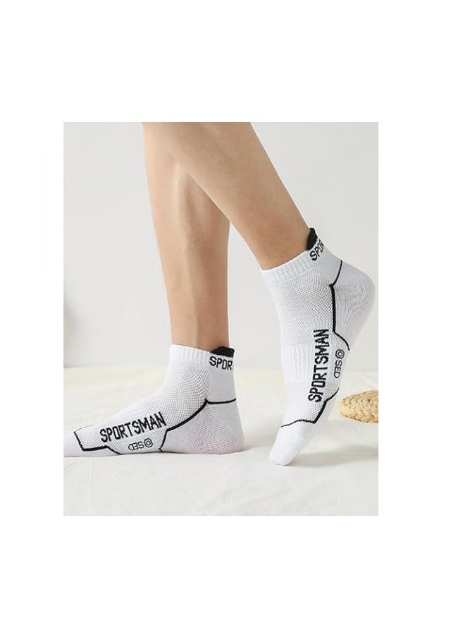 Mens Ankle Socks Cotton Low Cut Athletic Running Socks Breathable Cushioned Arch Support Casual Socks 6-12 (6 Pairs) - Image 5