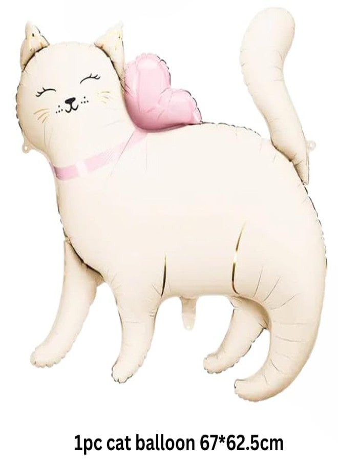 RSAAUD® Set of 5 Kitty Foil Balloons Animal Balloon Pet Theme Balloons for Decorations Balloon Cat Foil Balloon Set For Kids Boys Girls Party Combo Item (5 Cat2) - Image 3