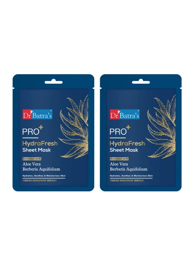 دكتور باترا قناع PRO+ Hydrafresh الورقي من Dr Batra's (25 غرام) - عبوة من قطعتين - Image 1