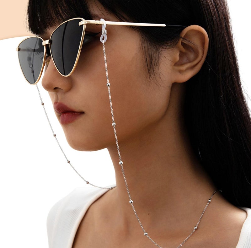 TecoKart Eyeglass Specs Holder Strap | Anti-slip Spectacle Chain with Stylish Beads | Elegant Specs Chain for Women | Secure & Fashionable Eyewear Accessory - Image 5