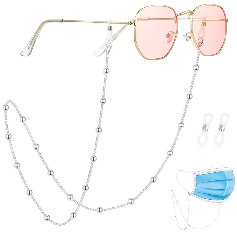 TecoKart Eyeglass Specs Holder Strap | Anti-slip Spectacle Chain with Stylish Beads | Elegant Specs Chain for Women | Secure & Fashionable Eyewear Accessory - Image 1