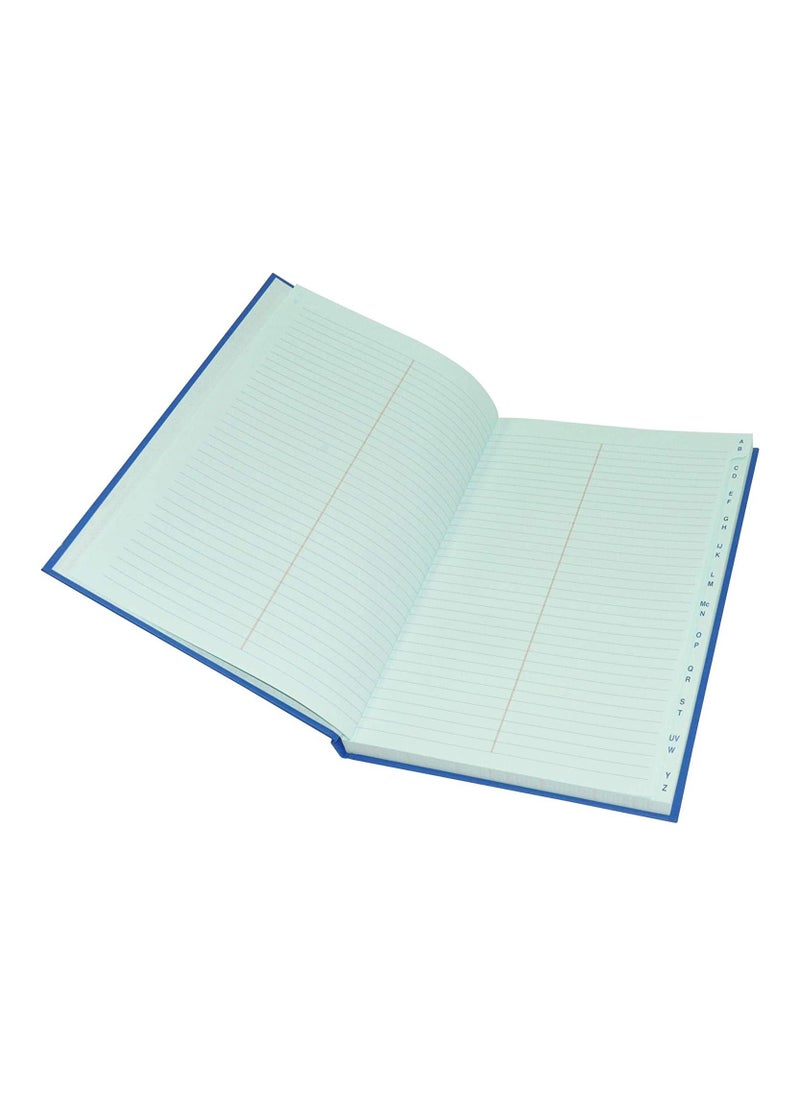 FIS - FIS Ledger Book, Azure Laid Ledger Paper, FS (210 x 330 mm) Size, 2 Quire - FSACLTC2Q73 - Image 1