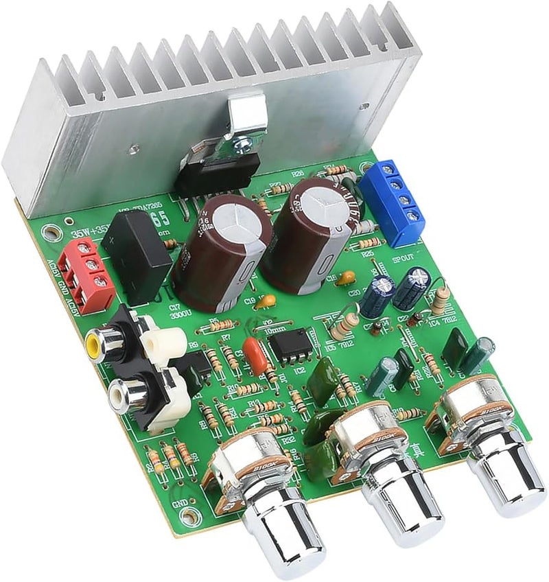 TDA7265 HiFi Amplifier Board With 4558 Preamp Module 12 15V Stereo Audio Home Sound System - Image 5