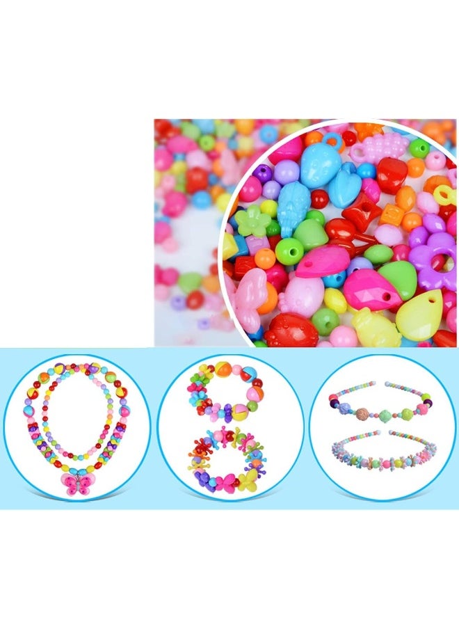 IBAMA - IBAMA 24 Grids Diy Candy Color Love Beads Fruit Beads Round Beads Flower Beads Butterfly Beads DIY Handmade Beads Beads Jewelry Making Set with Box(450pcs) - Image 1