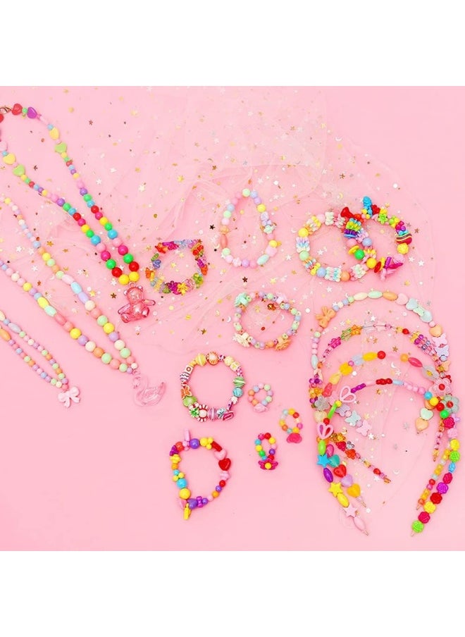 IBAMA - IBAMA 24 Grids Diy Candy Color Love Beads Fruit Beads Round Beads Flower Beads Butterfly Beads DIY Handmade Beads Beads Jewelry Making Set with Box(450pcs) - Image 1