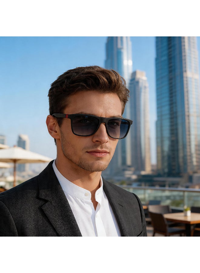 بوكيلار نظارات شمسية للرجال بعدسات مستقطبة وخفيفة الوزن بإطار TR90 للحماية من الأشعة فوق البنفسجية 400 بمفصلات زنبركية من بوكيلار - Image 2