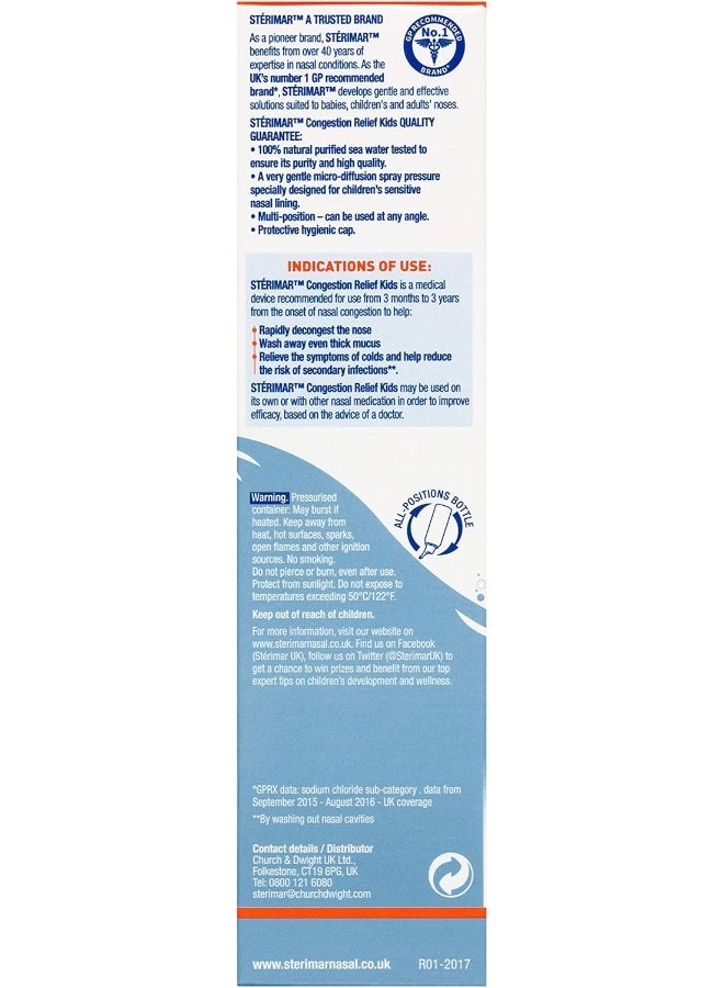 Sterimar Hygiene Nasal Spray for Kids - 100% Natural Sea Water Based Nasal Spray, Clears Mucus and Congestion - 50 ml - Image 4