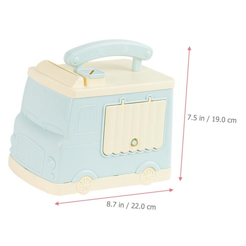 Blue Cartoon Car Piggy Bank Coin Saving Pot Money Bank Decor For Kids Room - Image 3