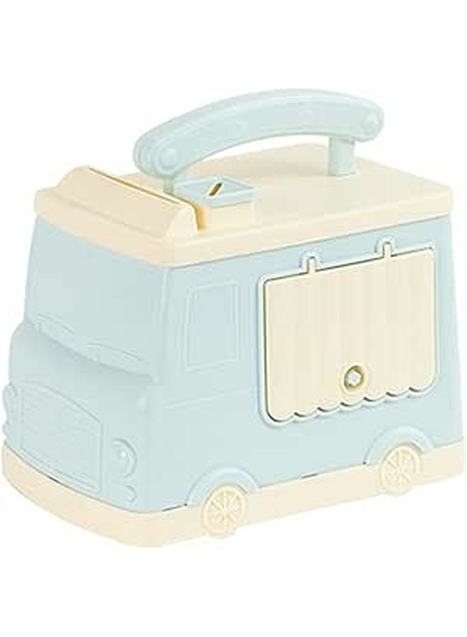Blue Cartoon Car Piggy Bank Coin Saving Pot Money Bank Decor For Kids Room - Image 1