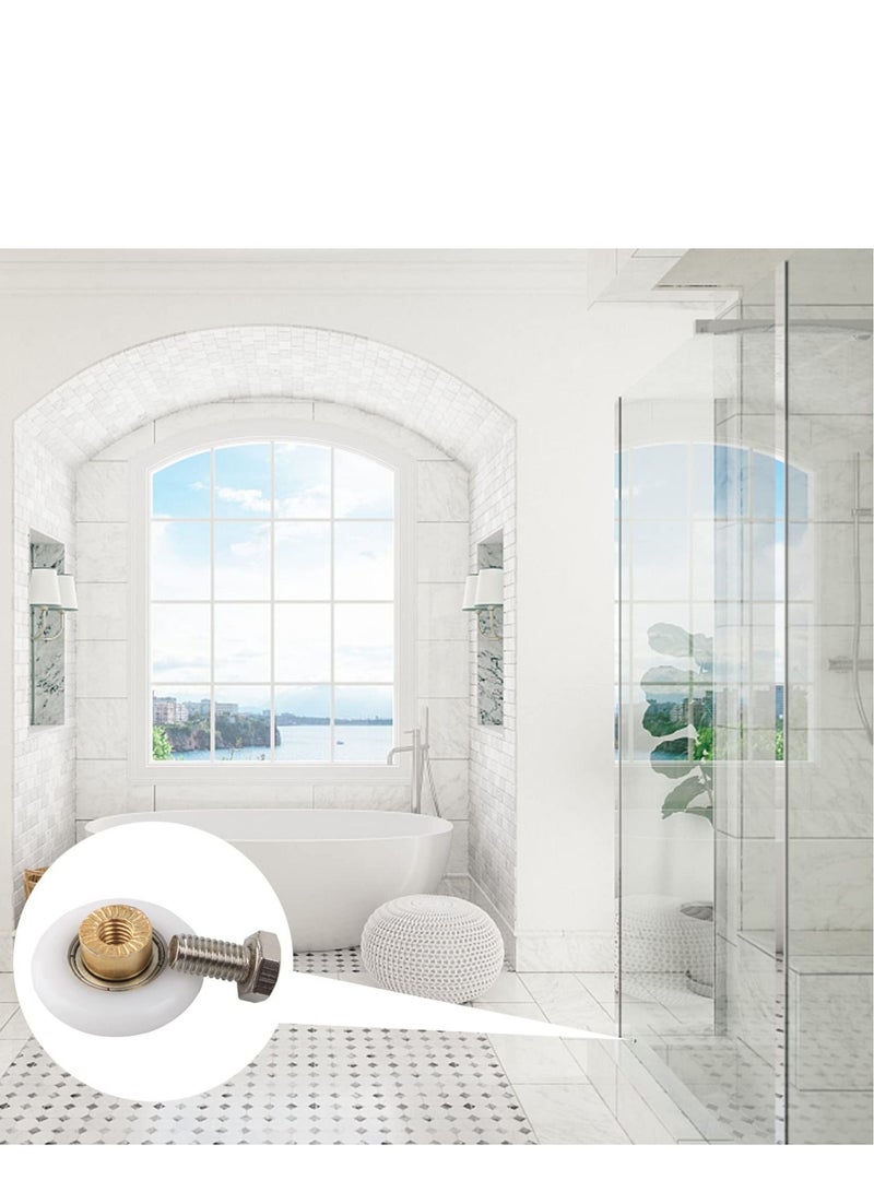 Shower Door Rollers 23mm, Wheel Roller Sliding with Screw for Showers Massage Cabins and bathtubs(4 Pieces) - Image 5