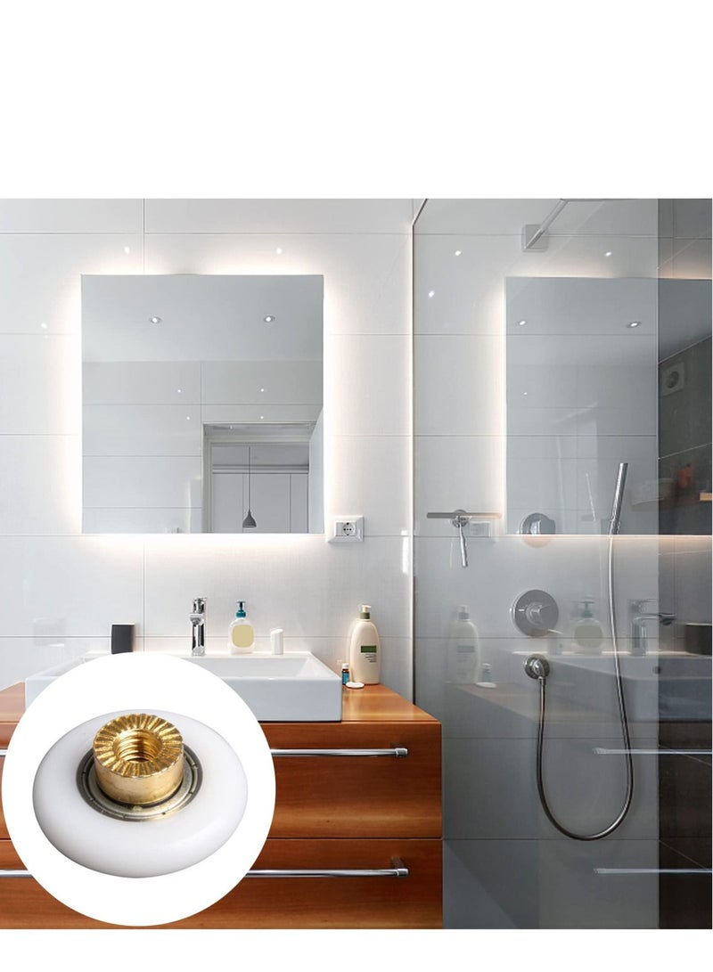 Shower Door Rollers 23mm, Wheel Roller Sliding with Screw for Showers Massage Cabins and bathtubs(4 Pieces) - Image 4