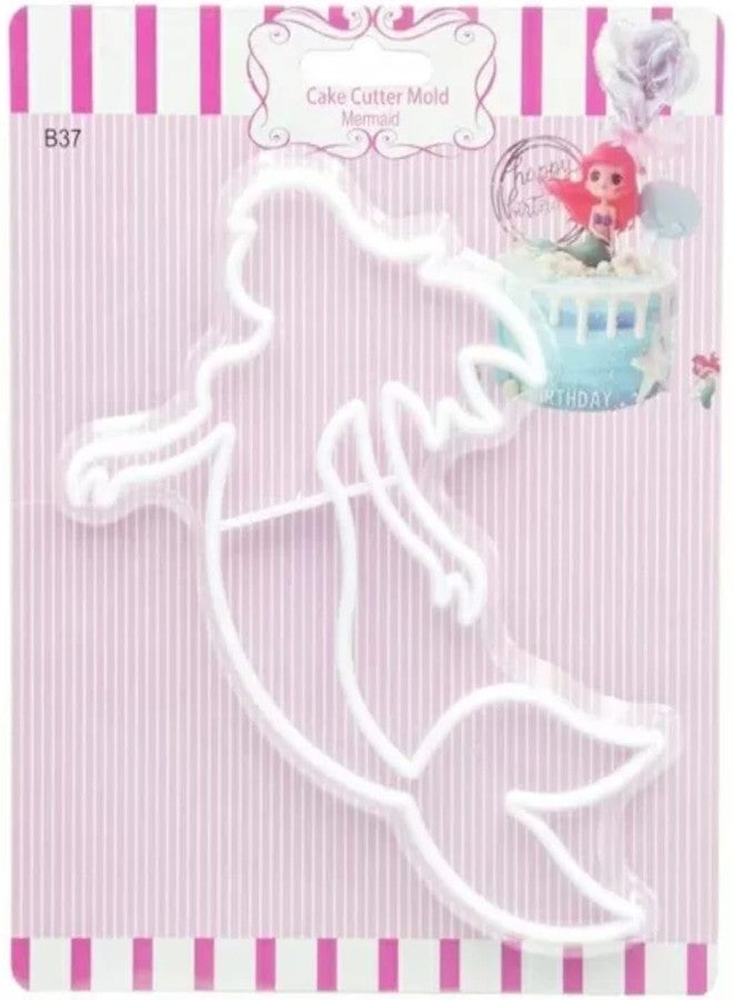Party 24x7 Cake Cutter Mold Mermaid, Plastic Fondant Cutter, Birthday Cake Decorating Tool...