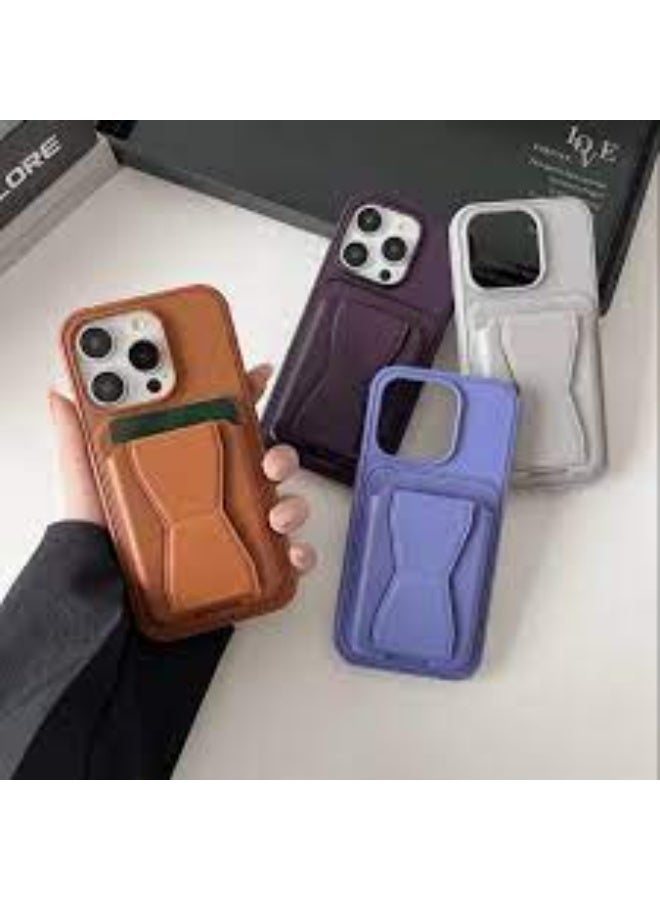 Leather Case Compatible for REDMI NOTE 14 PRO PLUS Shockproof Leather Back Card Storage & case built-in Stand PU leather for a stylish look, comfortable grip (Blue) - Image 3