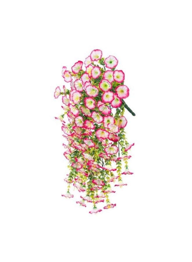 Yousheng Artificial Hanging Petunia Flowers UV Resistant Faux Plants Outdoor Fake Petunia Stripe Spring Summer Decor for Home Mantel Door Porch Patio 