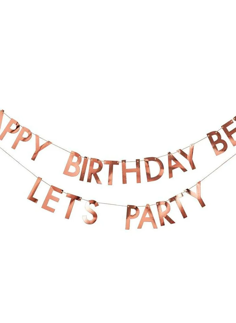 جينجر راي Rose Gold Customisable Bunting