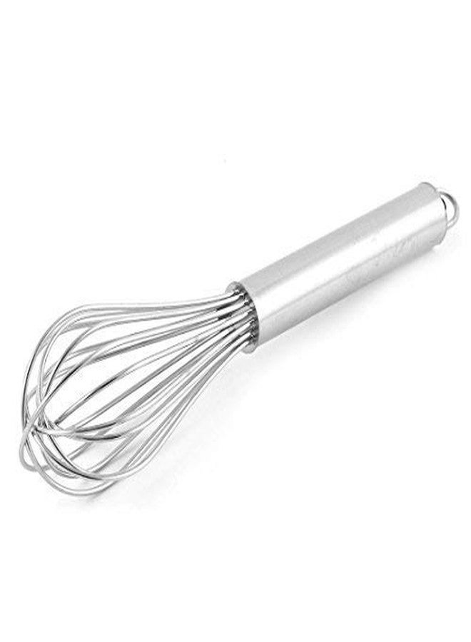 POGON Stainless Steel Wire Whisk Set | Whisk for Cake | Stainless Steel Spiral Whisk Set 3 Pcs (Silver) Medium Size 21cm - Image 2