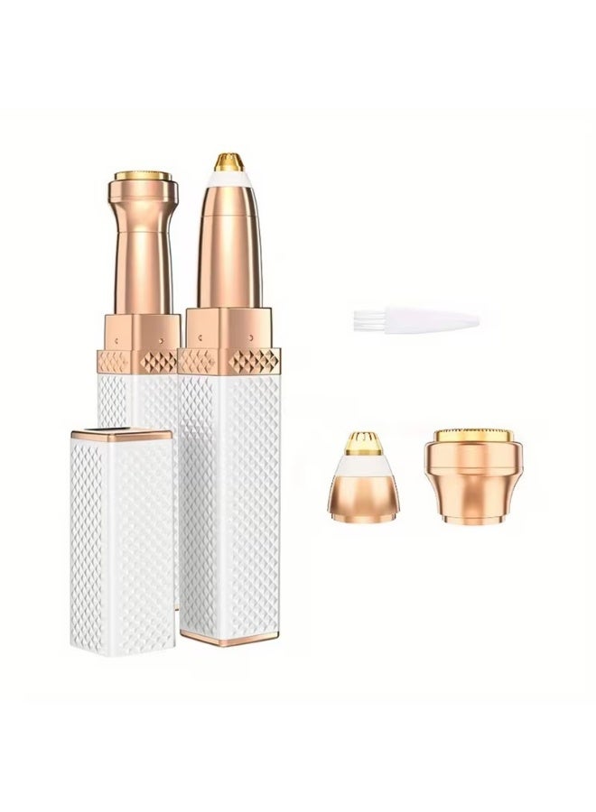 جهاز إزالة الشعر المحمول بدون ألم - جهاز كهربائي 2 في 1 لإزالة شعر الوجه والحواجب للنساء - قابل لإعادة الشحن - Image 2