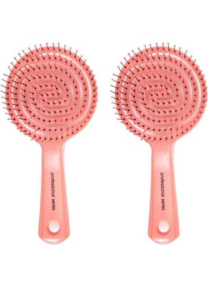 Nascita Pro Three Dimensional Oval Hairbrush 02 - Set of 2 