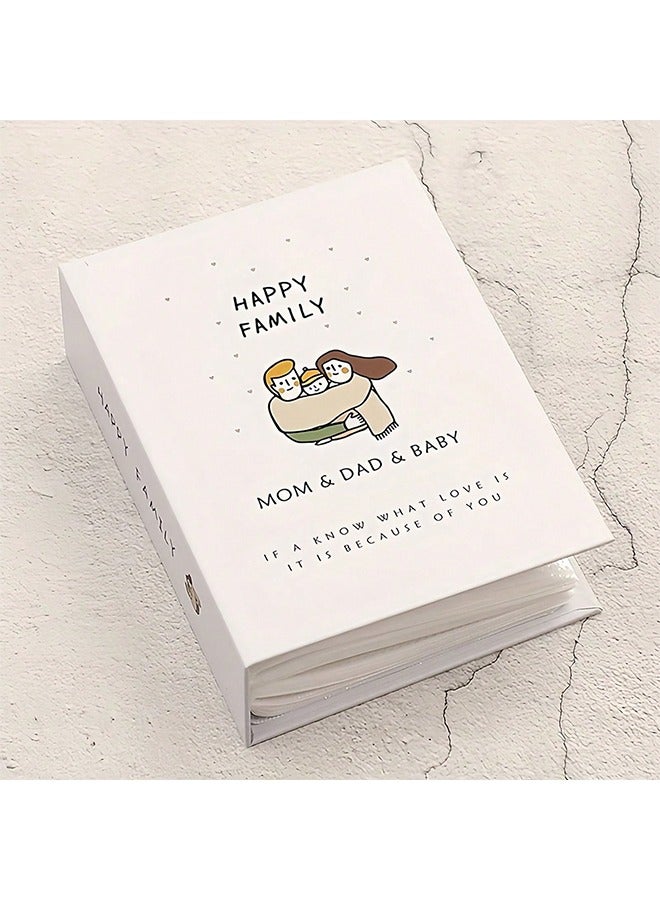 ألبوم ذاكرة بسعة 50 صفحة و100 صورة، صور 6 بوصة (أبيض 16.5x12.5x5.3 سم) - Image 1