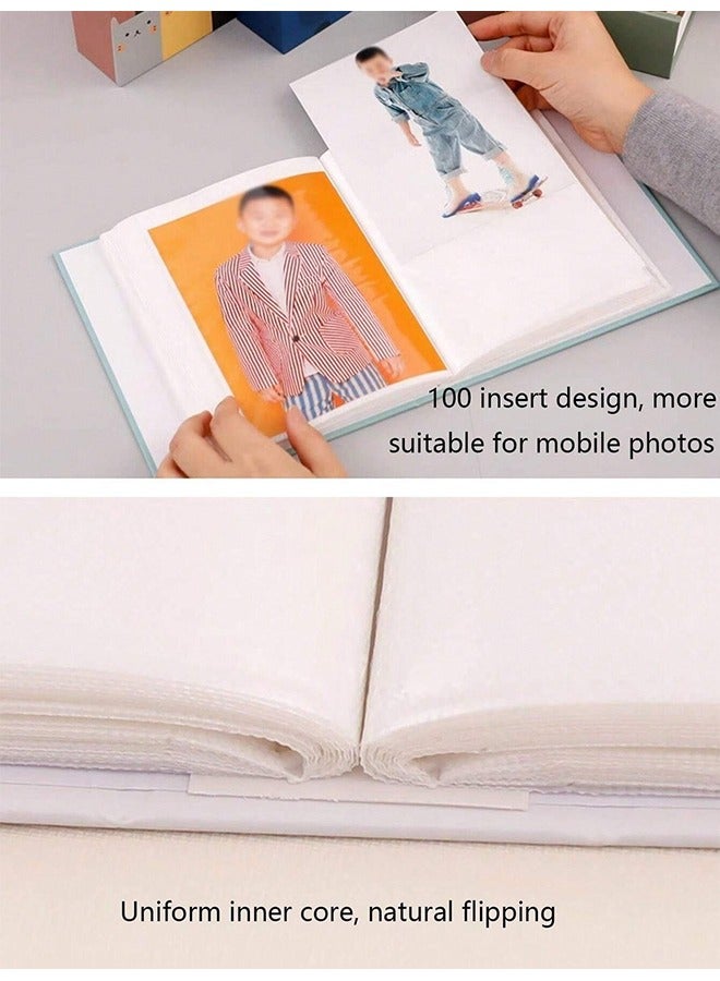 ألبوم ذاكرة بسعة 50 صفحة و100 صورة، صور 6 بوصة (أبيض 16.5x12.5x5.3 سم) - Image 3
