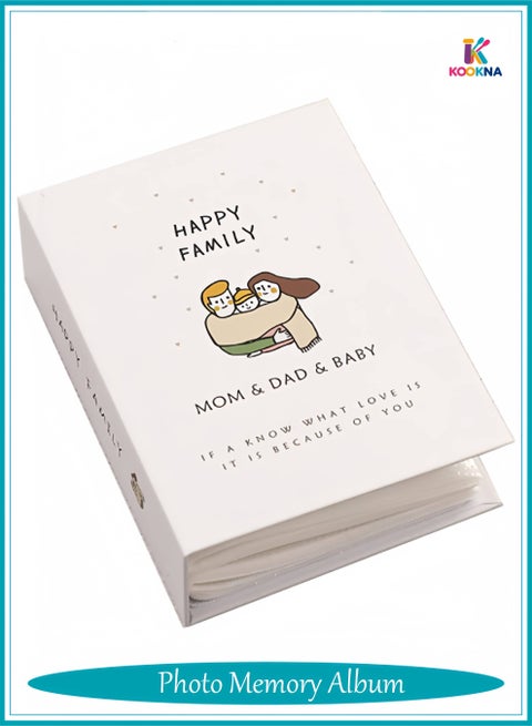 Photo Album, 6 Inch 50-Page 100 Photos Memory Album, Picture Organizer for Family Wedding Anniversary, 16.5x12.5 x 5.3 cm
