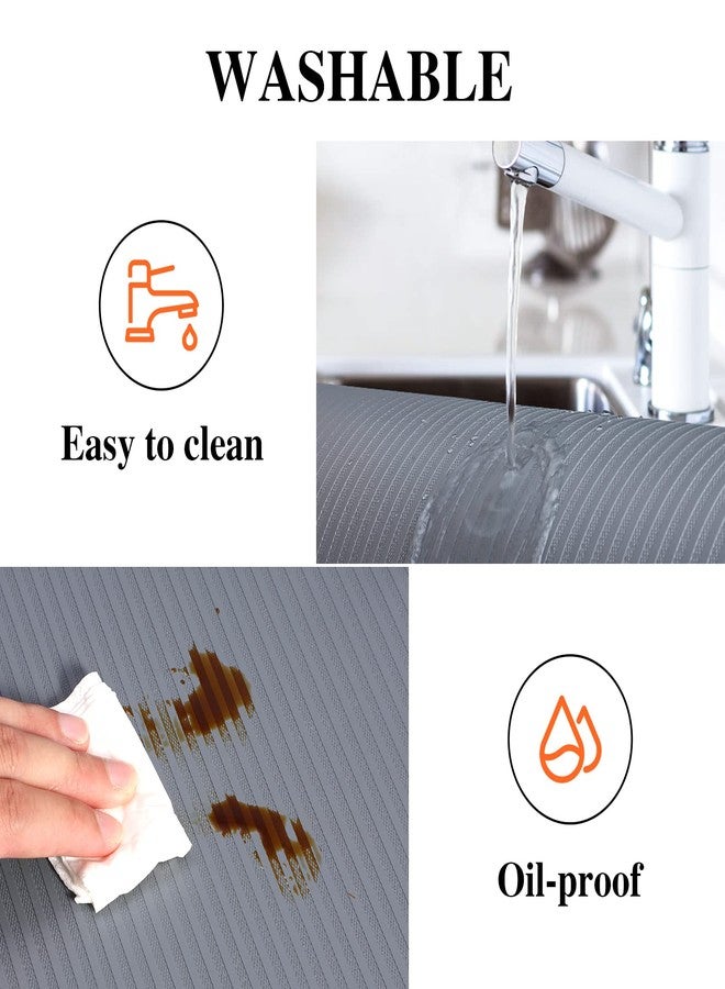 Mcrbeay Shelf Liners for Kitchen Cabinets, 12" x 120", Non Adhesive Shelf Liner, Non-Slip Kitchen Drawer Liners, Waterproof Durable Cabinet Liners for Shelves, Pantry, Dark Gray - Image 4