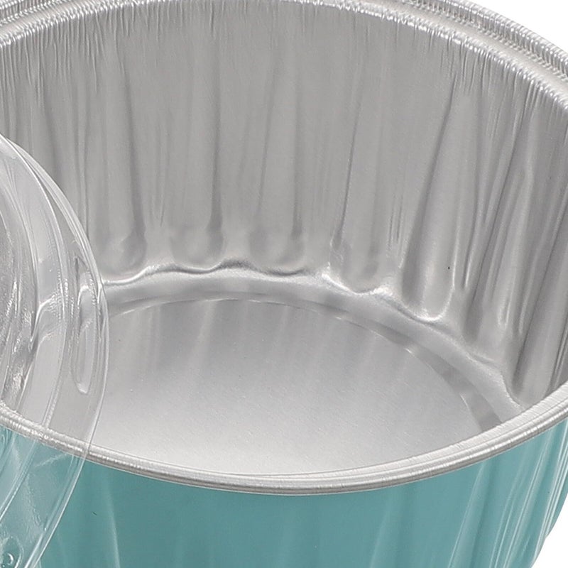 120pcs Mini Cupcake Baking Cups with Lids Aluminum Foil Plastic Tins for Air Fryer Oven - Image 4
