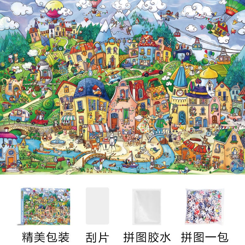 1000 Pieces Of Jigsaw Puzzle 1000 Pieces Of Children'S Educational Toys For Boys And Girls Adult Version Of Decompression High Difficulty Swing Girls - Image 5