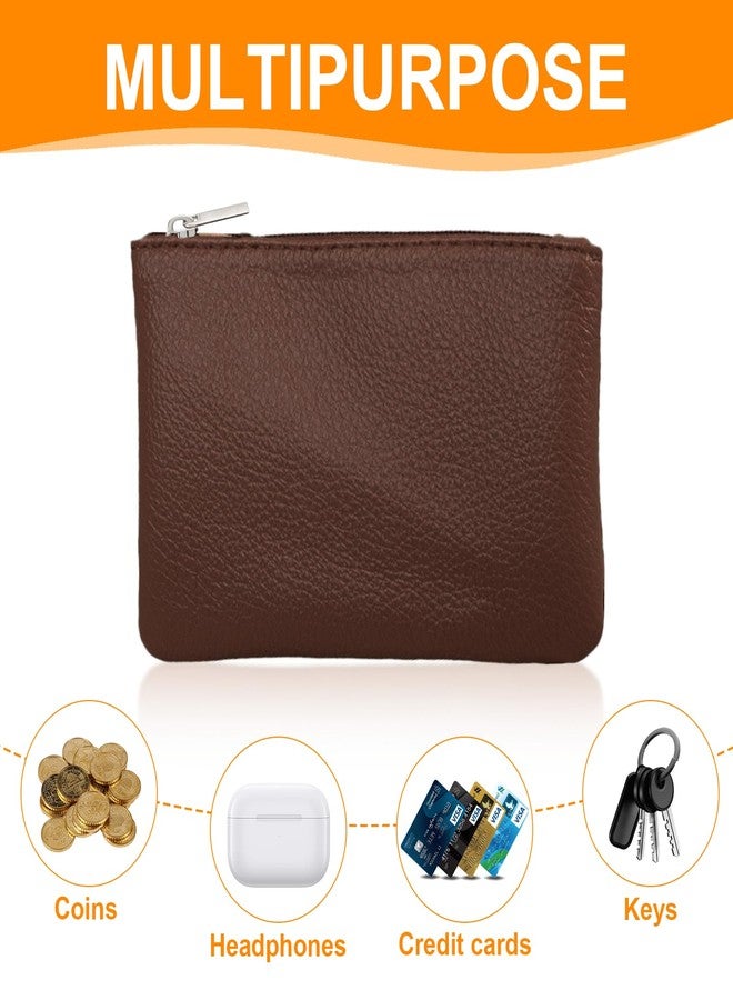 lyBlissor 4Pcs Small Coin Purse,Leather Zipper Pouch Change Purse With Zipper Coin Pouch for Men Women Small Coin Bag Portable Change Wallet Mini Coin Pocket Pouch Change Holder for Women Change Purse for Coins - Image 4
