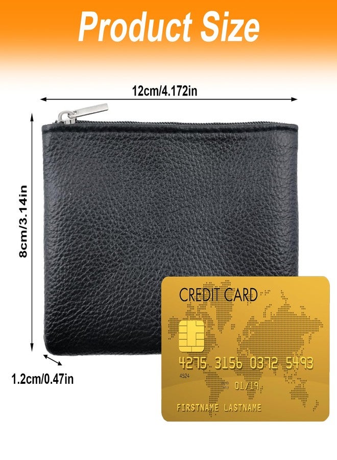 lyBlissor 4Pcs Small Coin Purse,Leather Zipper Pouch Change Purse With Zipper Coin Pouch for Men Women Small Coin Bag Portable Change Wallet Mini Coin Pocket Pouch Change Holder for Women Change Purse for Coins - Image 2
