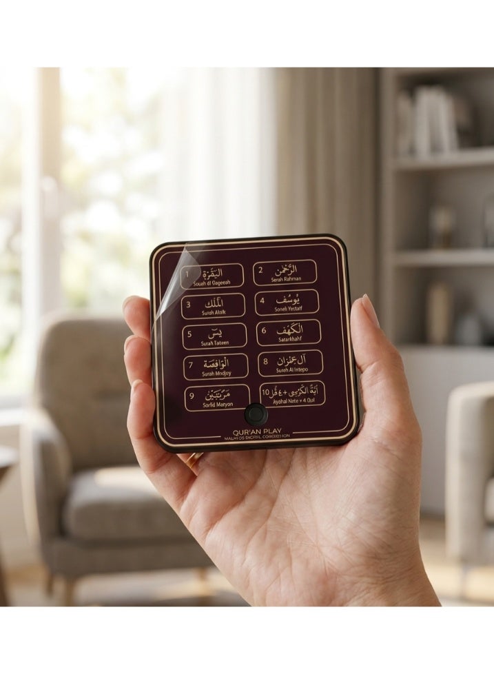 VIEREX Quran Fridge Magnet Speaker, Rechargeable Islamic Refrigerator Magnet with Built-in Surahs (Al-Baqarah, Ar-Rahman, Yusuf, Al-Mulk, Yaseen, Al-Kahf, Al-Imran, Al-Waqiah, Maryam) + Ayatul Kursi & 4 Quls, One-Touch Playback, Remote Control, Muslim Eid Ramadan Gift - Image 5