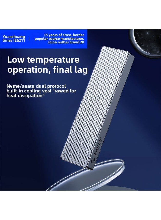 Explosive Private Model Mobile Hard Disk Box Custom Heat Dissipation Vest Does Not Burn Support NVME SATA Dual Protocol High Speed-Color:ORICO-UTS1-3C-03-BK-BP