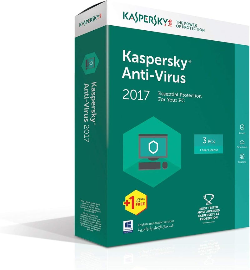 Diverse purchase options Anti Virus 2017 3 Plus 1 User All climate suitability - Image 2