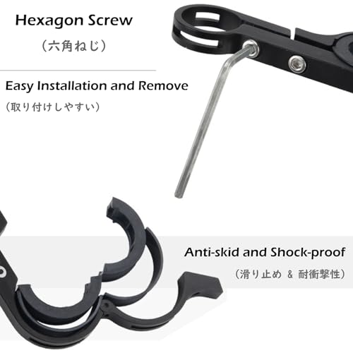 TRIWONDER Bike Handlebar Extender Aluminum Alloy Single Bicycle Handlebar Extension Double Clamp Bike Bracket for Holding Motorcycle E-Bike Lamp Speedometer GPS (Aluminum Alloy - Double clamp - 20cm) - Image 5