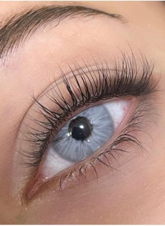 Unibling Meta Grey Yearly Colored Contact Lenses, Unisex Cosmetic Contact Lenses, Enlargement Collection, Light Grey, With Case  - Image 5