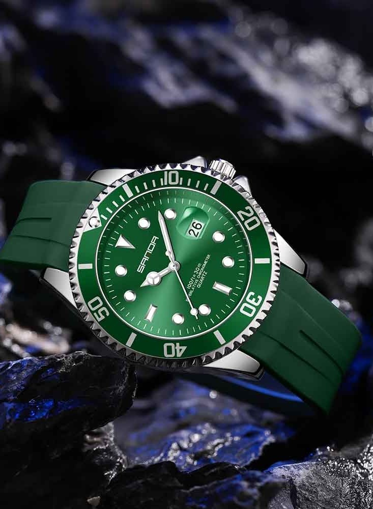 SANDA Business Men Quartz Watch TPU Watch Strap Outdoor Sport Man Watches Luxury Waterproof Luminous Clock - Image 2