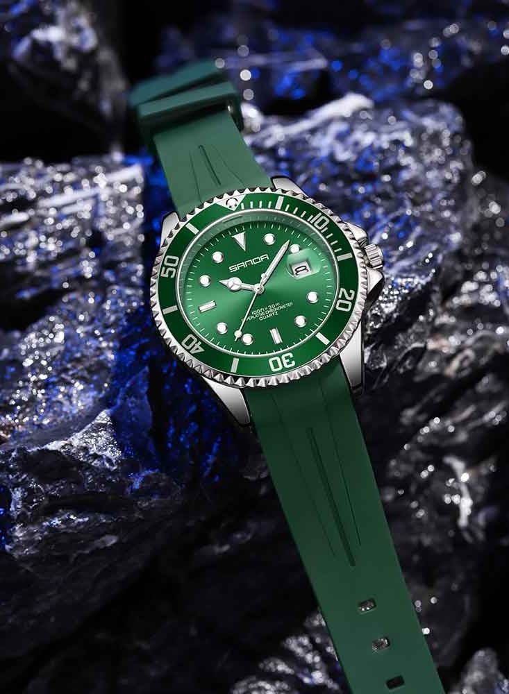 SANDA Business Men Quartz Watch TPU Watch Strap Outdoor Sport Man Watches Luxury Waterproof Luminous Clock - Image 3