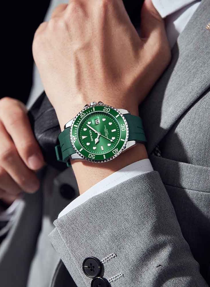 SANDA Business Men Quartz Watch TPU Watch Strap Outdoor Sport Man Watches Luxury Waterproof Luminous Clock - Image 4
