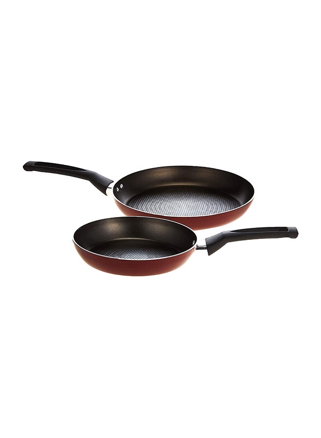 Prestige 25-Piece Aluminium Non-Stick Coating Durable Design Non-Slip Ergonomic Handle Kitchen Cookware Set Includes 1x Cookware (20 cm), 1x Casserole With Glass Lid (24 cm), 1x Casserole With Glass Lid (30 cm), 1x Casserole With Glass Lid (28 cm), 1x Wok With Glass Lid (14 cm), 1x Saucepan With Glass Lid (30 cm), 1x Concave Tawa (20 cm), 1x Fry Pan (26 cm), 4x Fry Pan, 5x Tool Set, 7x Knife With Holder Set Red - Image 2