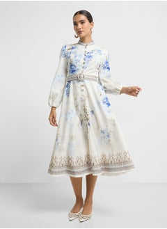 ELLA Abstract Print Dress  - Image 1