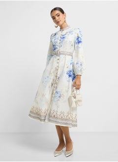 ELLA Abstract Print Dress  - Image 4