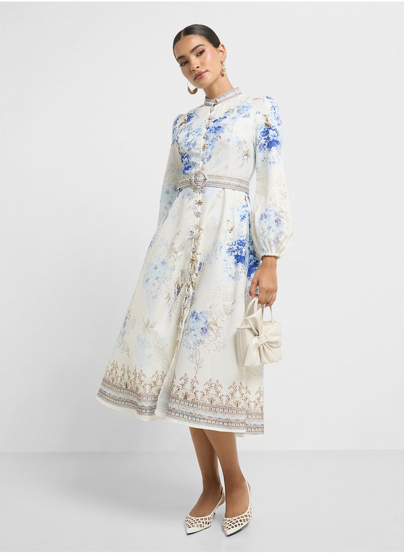 ELLA Abstract Print Dress  - Image 4