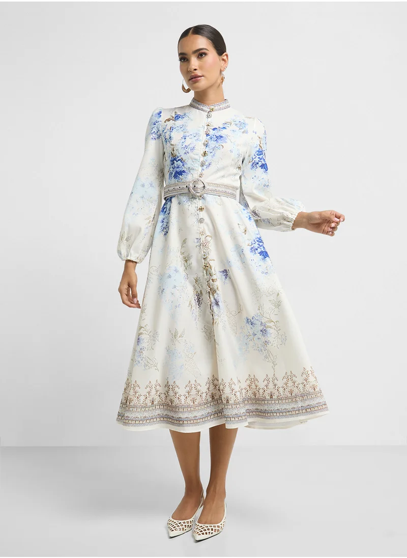 ايلا Abstract Print Dress