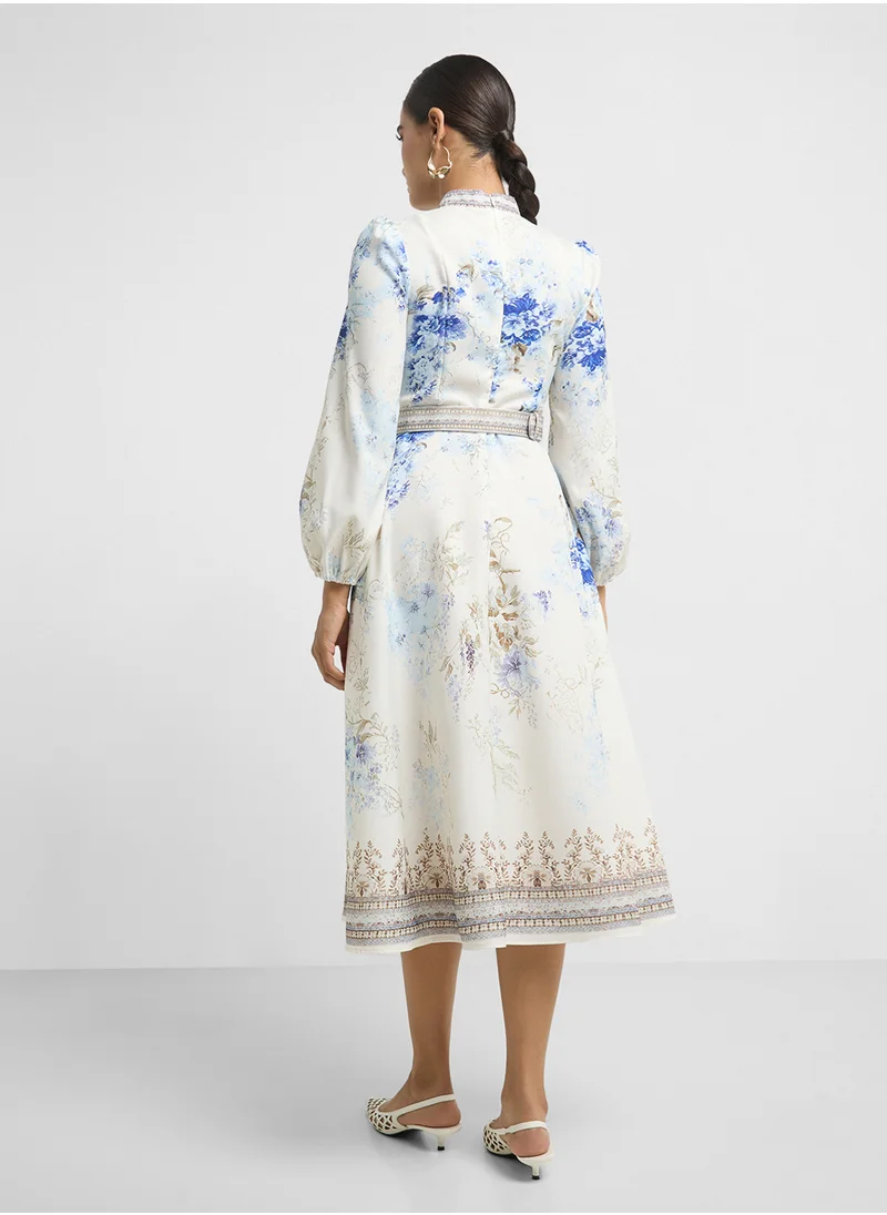 ايلا Abstract Print Dress