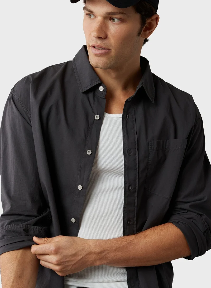 امريكان ايجل Poplin Button-Up Shirt