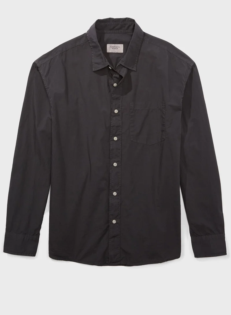 امريكان ايجل Poplin Button-Up Shirt