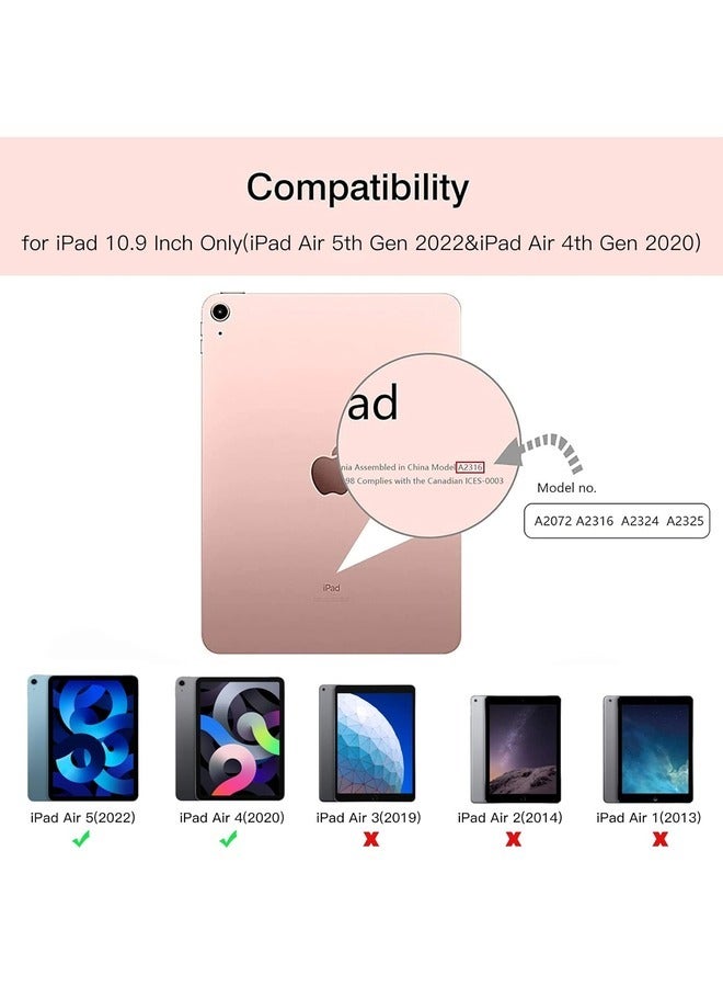 ELTRAZONE Rose Pink Slim Trifold Case with Pencil Holder for iPad Air 13" M2 2024 & iPad Pro 12.9" (6th/5th/4th Gen) - Soft TPU Protective Cover - Image 2