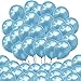 Neo LOONS 100 pcs 5 Pearl Light Blue Premium Latex Balloons Great for Kids Adult Birthdays Weddings Receptions Baby Showers Water Fights or Any Celebration - Image 2