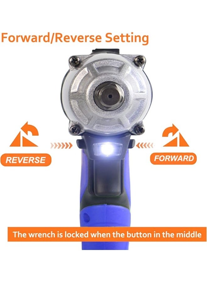 Cordless Impact Wrench 1/2 Inch Drive High Torque 420Nm with 6.0Ah Battery & Charger, Electric Power Tool for Tire & Bolt Removal - Image 3