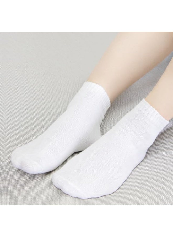 Disposable Cotton Ankle Socks for Women & Men, Portable Travel Pack, 10 Pairs (5 Black, 5 White) - Image 3